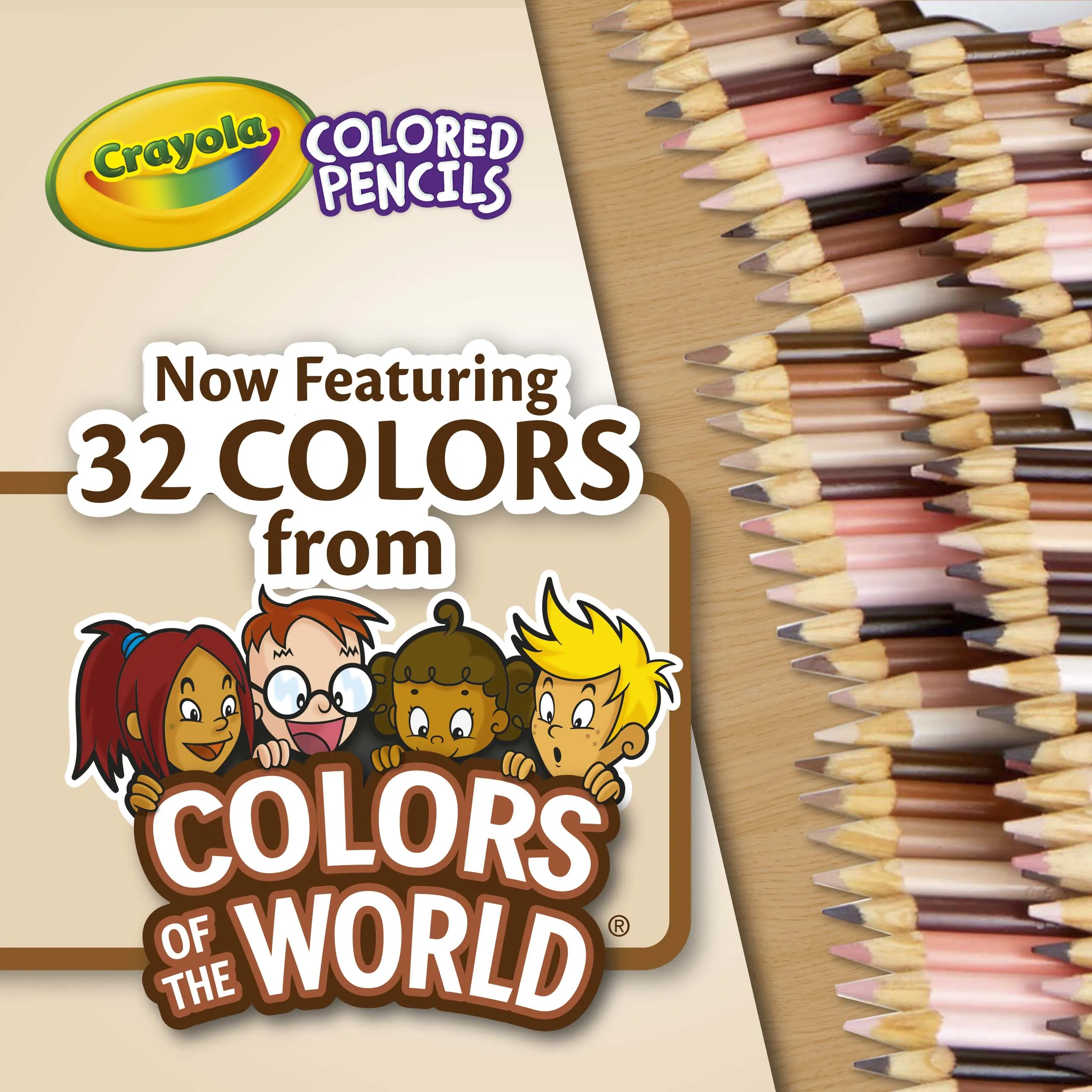 Crayola Coloured Pencils featuring Colors of the World (150 Count)