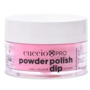 Cuccio Pro - Powder Polish Nail Colour Dip System -Bright Pink with Gold Mica / 0.5 oz.