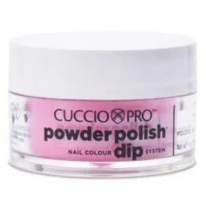 Cuccio Pro - Powder Polish Nail Colour Dip System -Deep Pink with Pink Glitter / 0.5 oz.