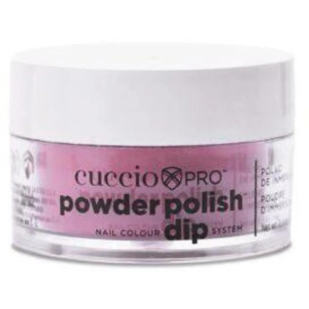 Cuccio Pro - Powder Polish Nail Colour Dip System -Fuchsia with Rainbow Mica / 0.5 oz.