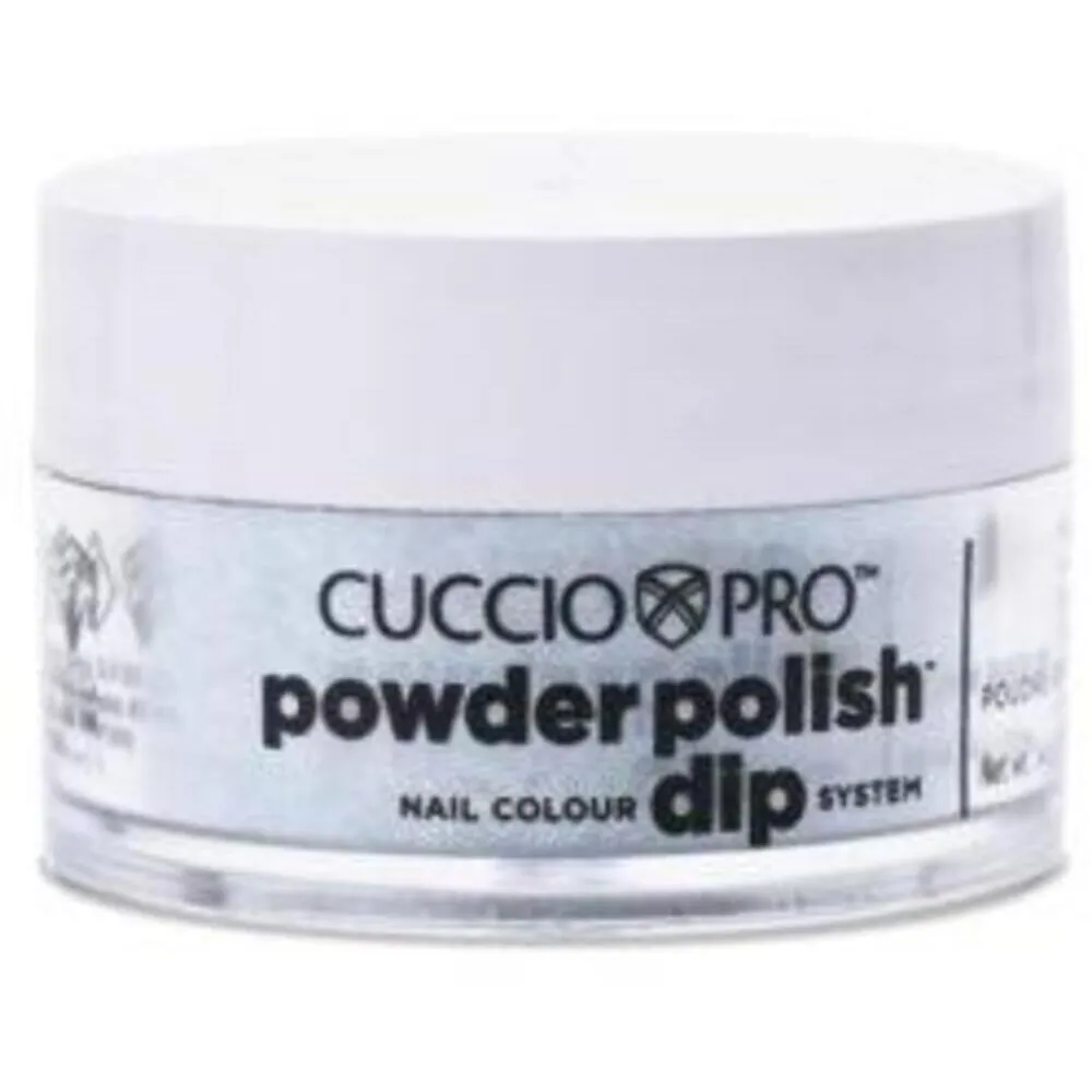 Cuccio Pro - Powder Polish Nail Colour Dip System -Light Blue Glitter / 0.5 oz.