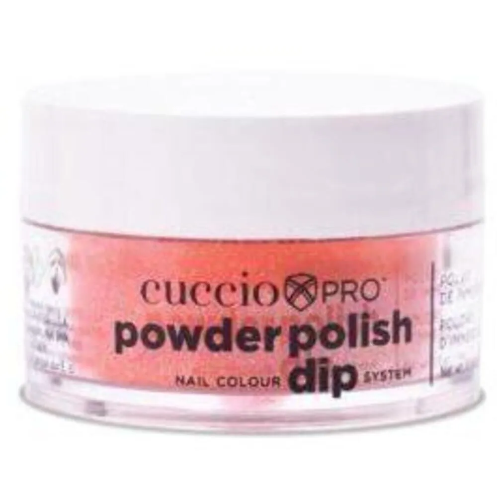 Cuccio Pro - Powder Polish Nail Colour Dip System -Orange with Gold Mica / 0.5 oz.