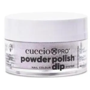 Cuccio Pro - Powder Polish Nail Colour Dip System -Silver with Baby Pink Glitter / 0.5 oz.