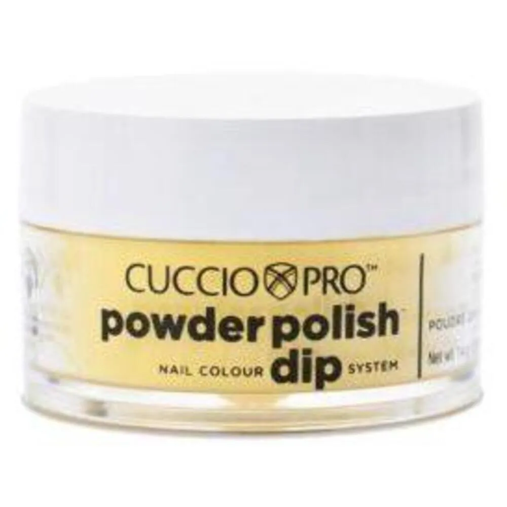 Cuccio Pro - Powder Polish Nail Colour Dip System -Sunshine Yellow with Mica / 0.5 oz.