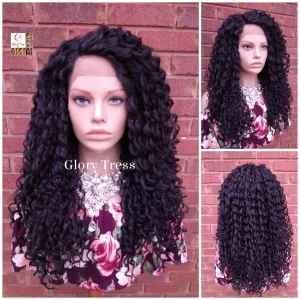Curly Lace Front Wig, Black Curly Wig, Big Curly Wig, African American Wig, Glory Tress, New Arrival // MARVELOUS