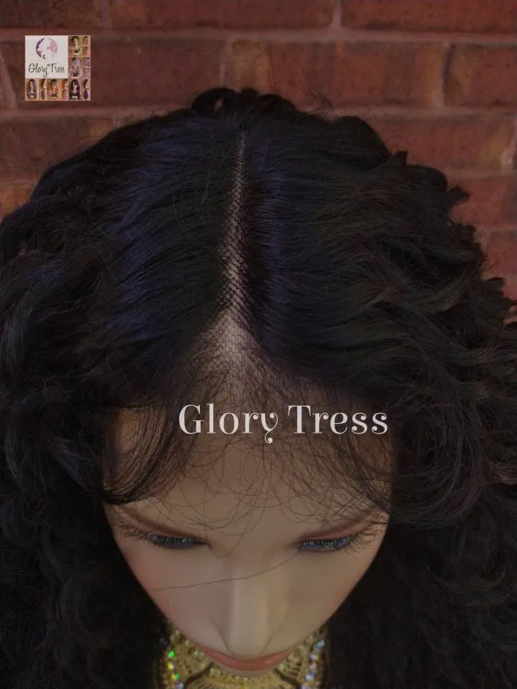 Curly Lace Front Wig, Black Curly Wig, Big Curly Wig, African American Wig, Glory Tress, READY To SHIP // MARVEL