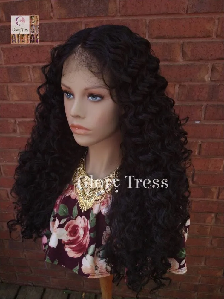 Curly Lace Front Wig, Black Curly Wig, Big Curly Wig, African American Wig, Glory Tress, READY To SHIP // MARVEL