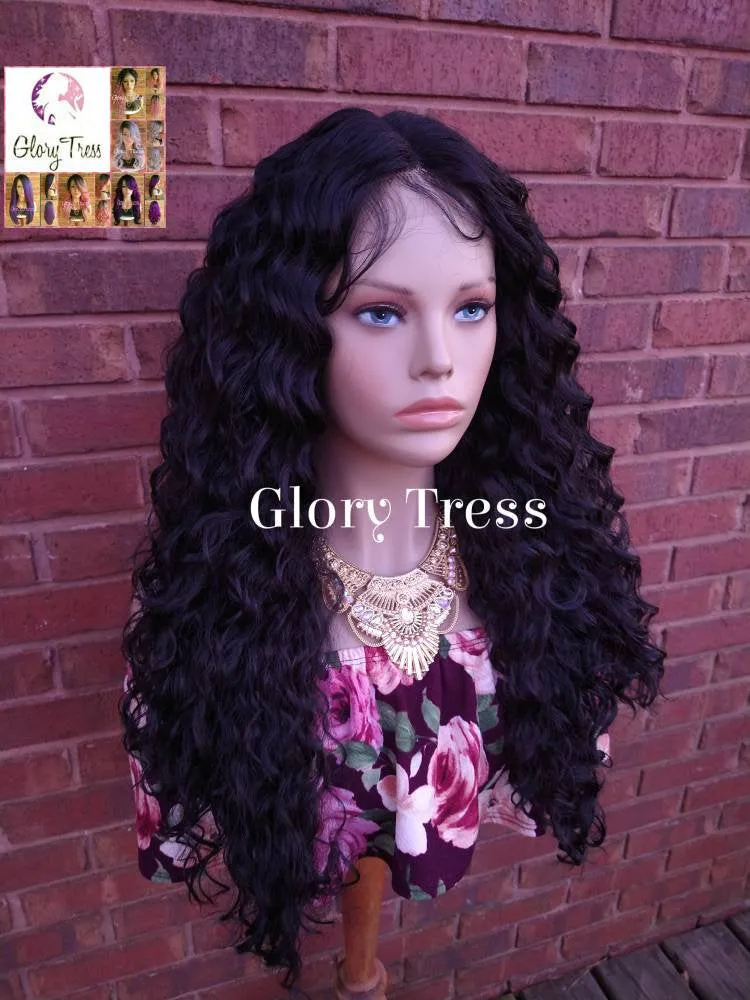 Curly Lace Front Wig, Black Curly Wig, Glory Tress,  Wigs, On Sale //ESTHER