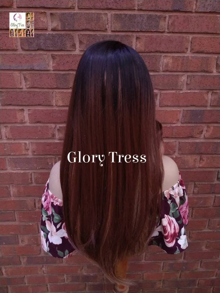 Curly Lace Front Wig, Human Blended Wig, Pre-Plucked, Wigs, Glory Tress, Yaki Texture, HD Transparent Lace, 13 x 6 Free Parting // Peace