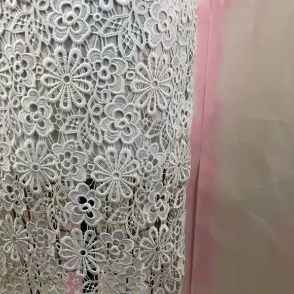 Cynthia Rowley Lace Pencil Skirt Midi Sheer Floral