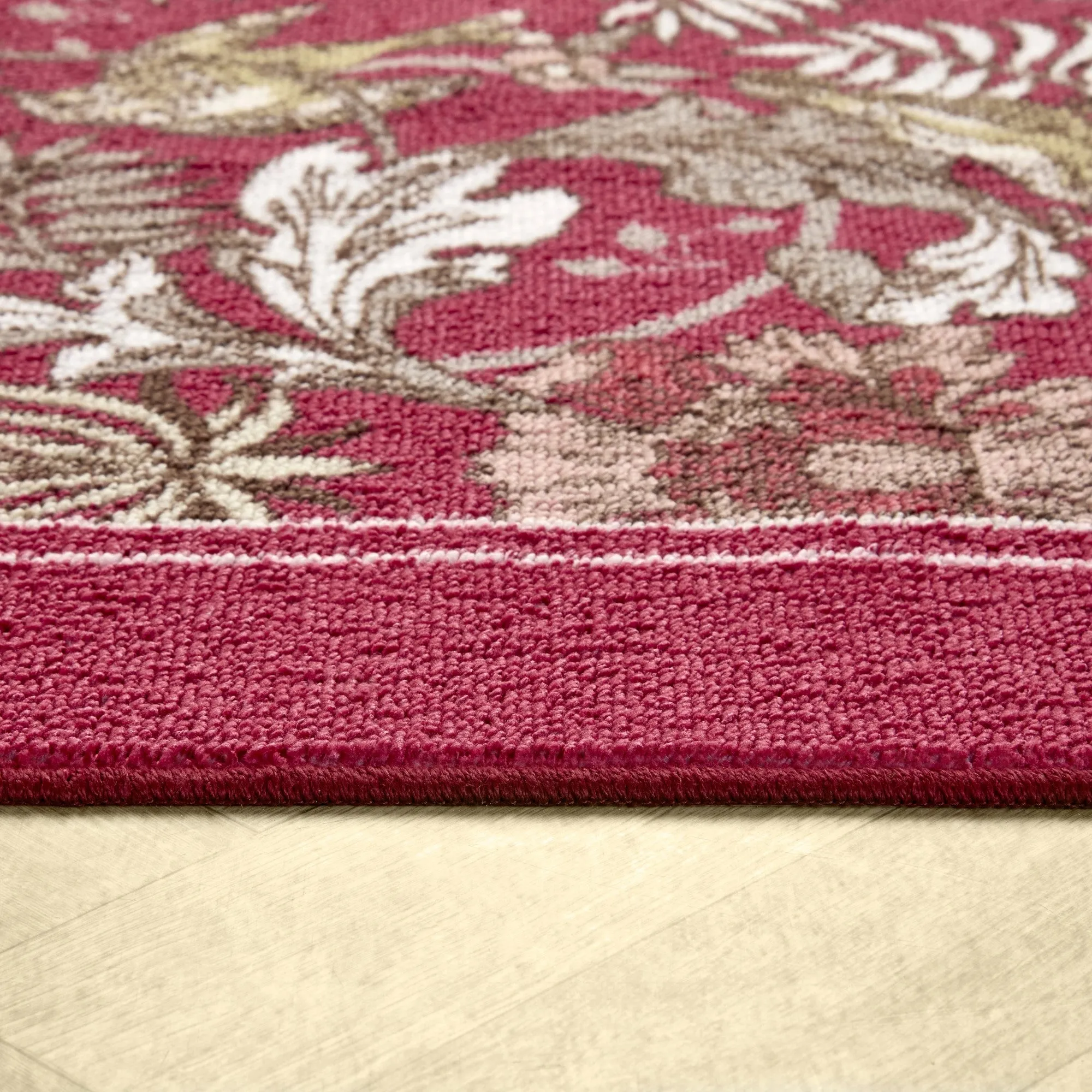 D & D Finch & Flower Washable Rug - Red