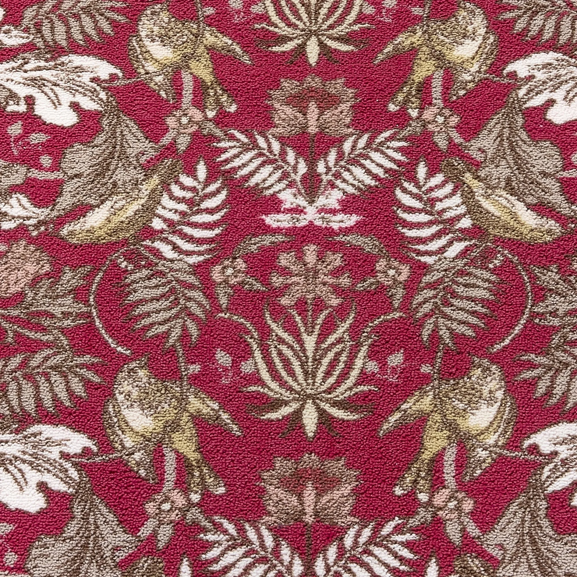 D & D Finch & Flower Washable Rug - Red