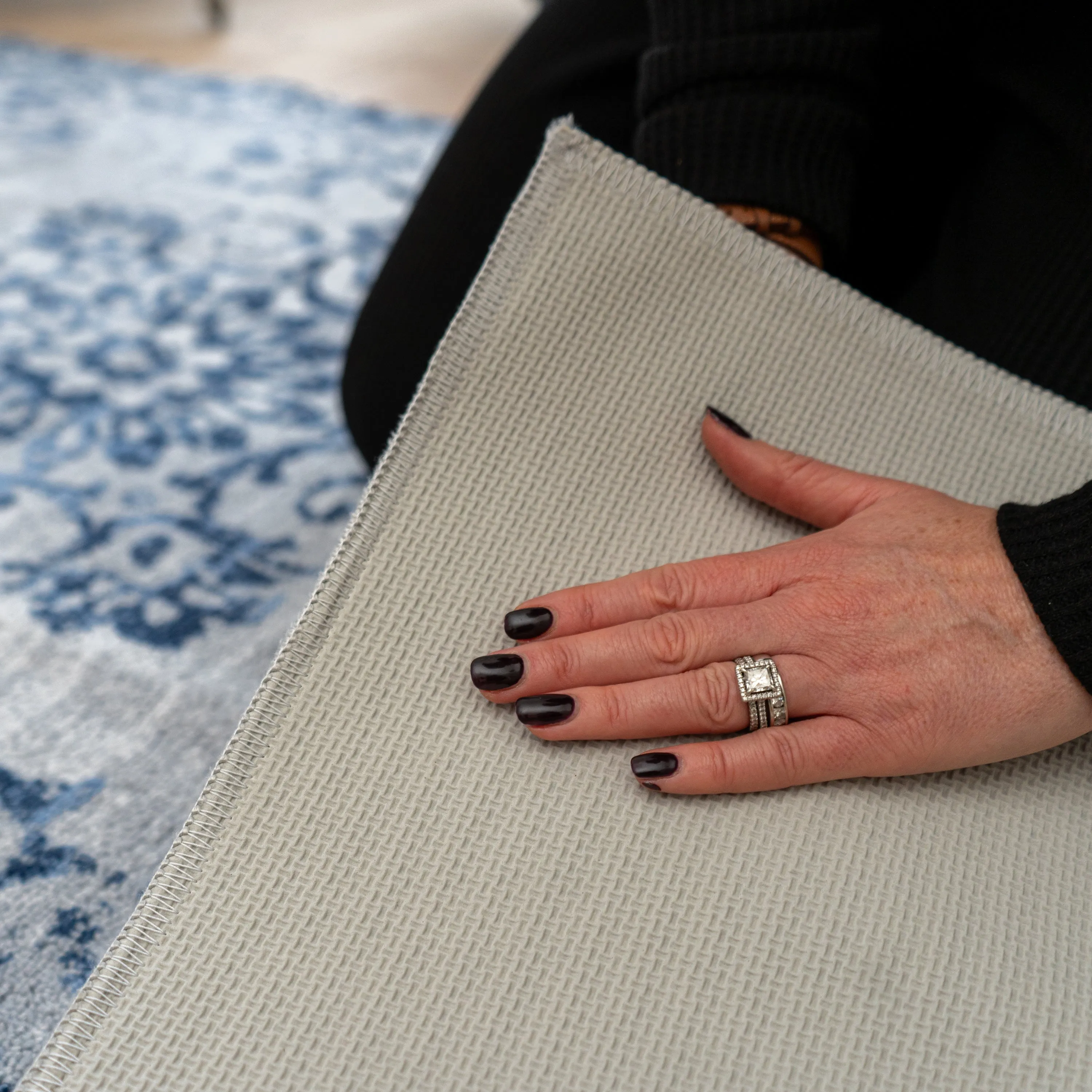 D&D Faraday Washable Rug - Blue