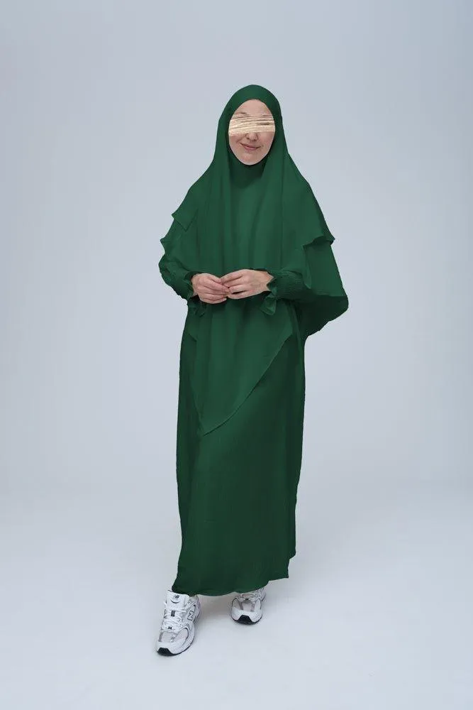Dark Green Pristine prayer gown for Omrah or prayer