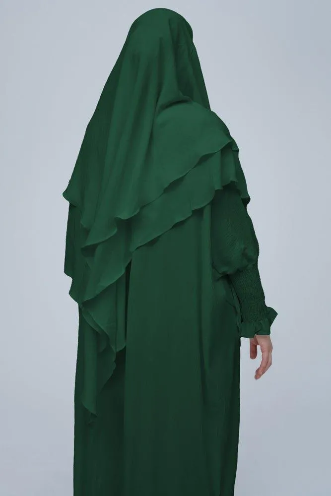 Dark Green Pristine prayer gown for Omrah or prayer