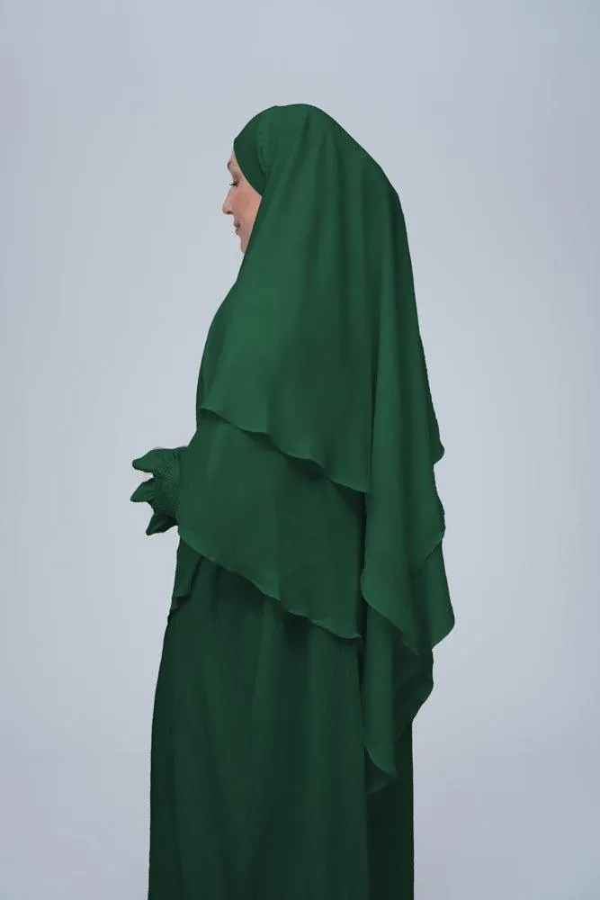 Dark Green Pristine prayer gown for Omrah or prayer