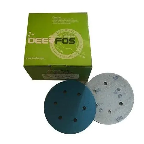 Deerfos SA331 Film Sanding Disc Wet & Dry 5 holes, 5", Pack of 10
