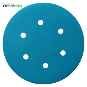 Deerfos SA331 Film Sanding Disc Wet & Dry 6 holes, 6", Pack of 10