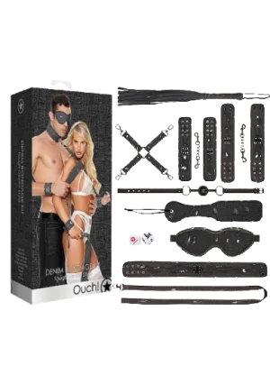 Denim Bondage Kit - Tough Denim Style - Black