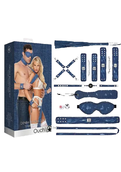 Denim Bondage Kit - Tough Denim Style - Blue