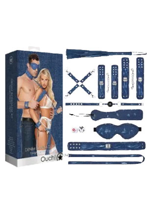 Denim Bondage Kit - Tough Denim Style - Blue