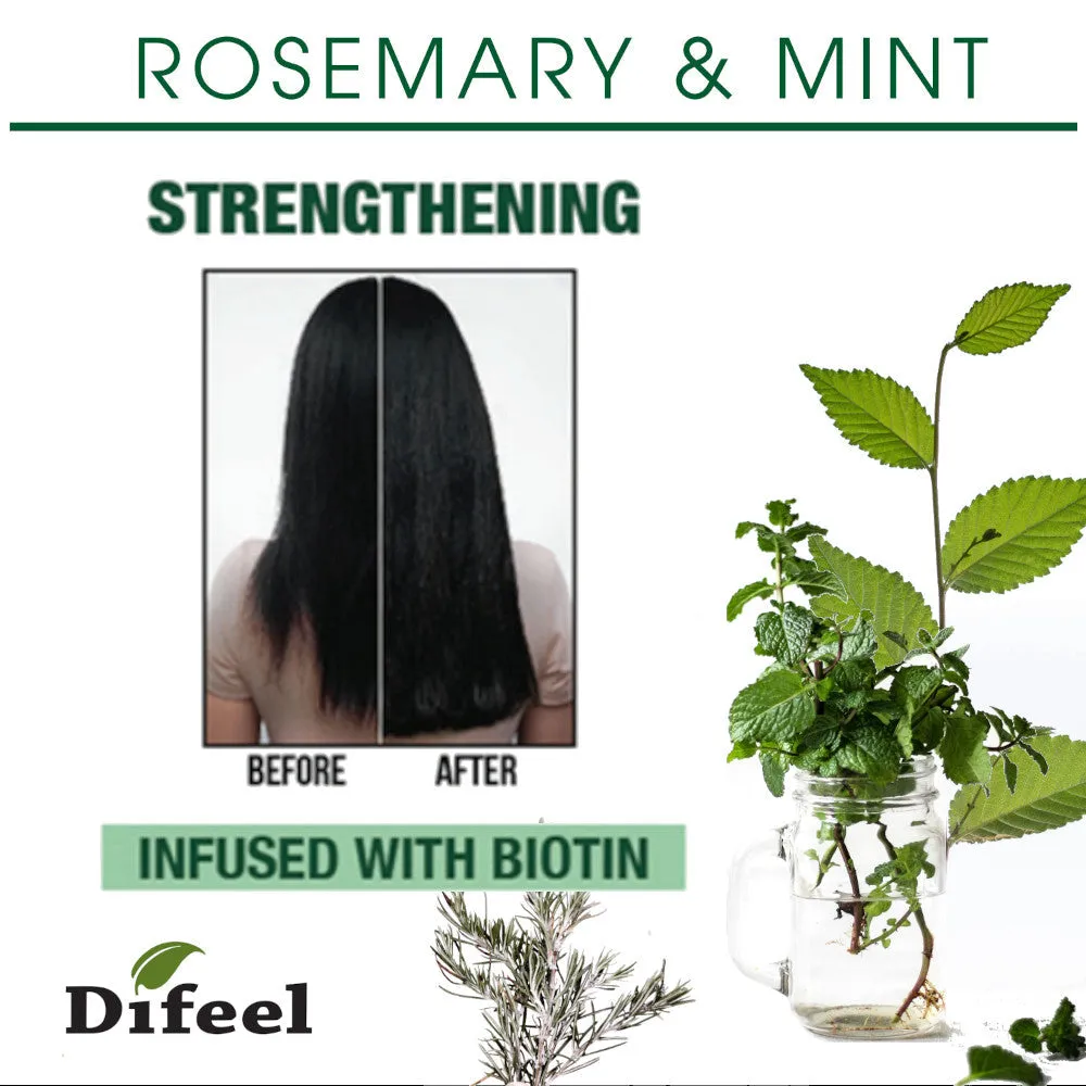 Difeel Rosemary and Mint Strengthening Leave-In Conditioning Spray with Biotin 6 oz.
