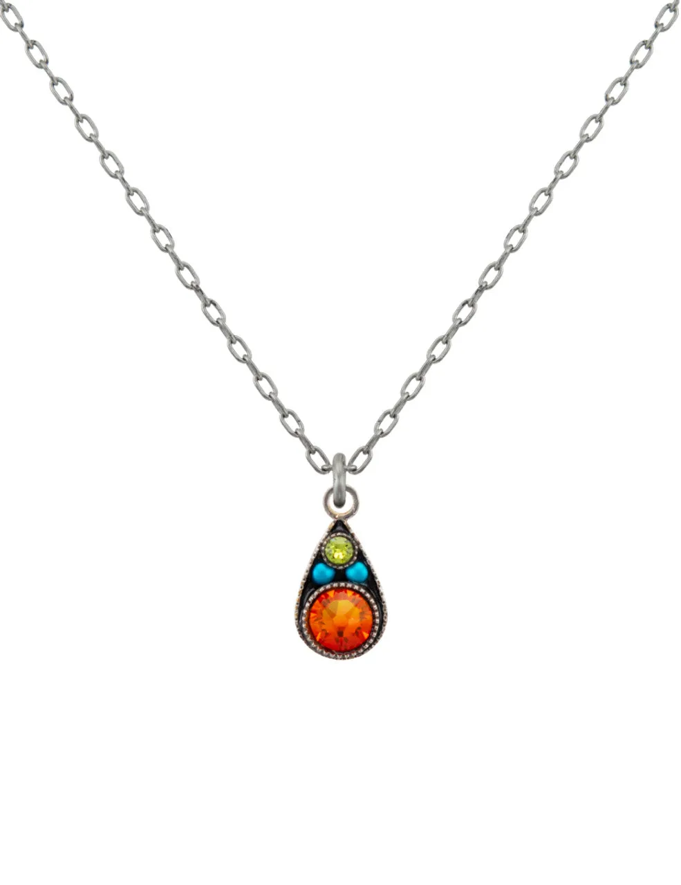Domas Drop Pendant Necklace-Tangerine