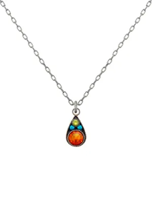 Domas Drop Pendant Necklace-Tangerine