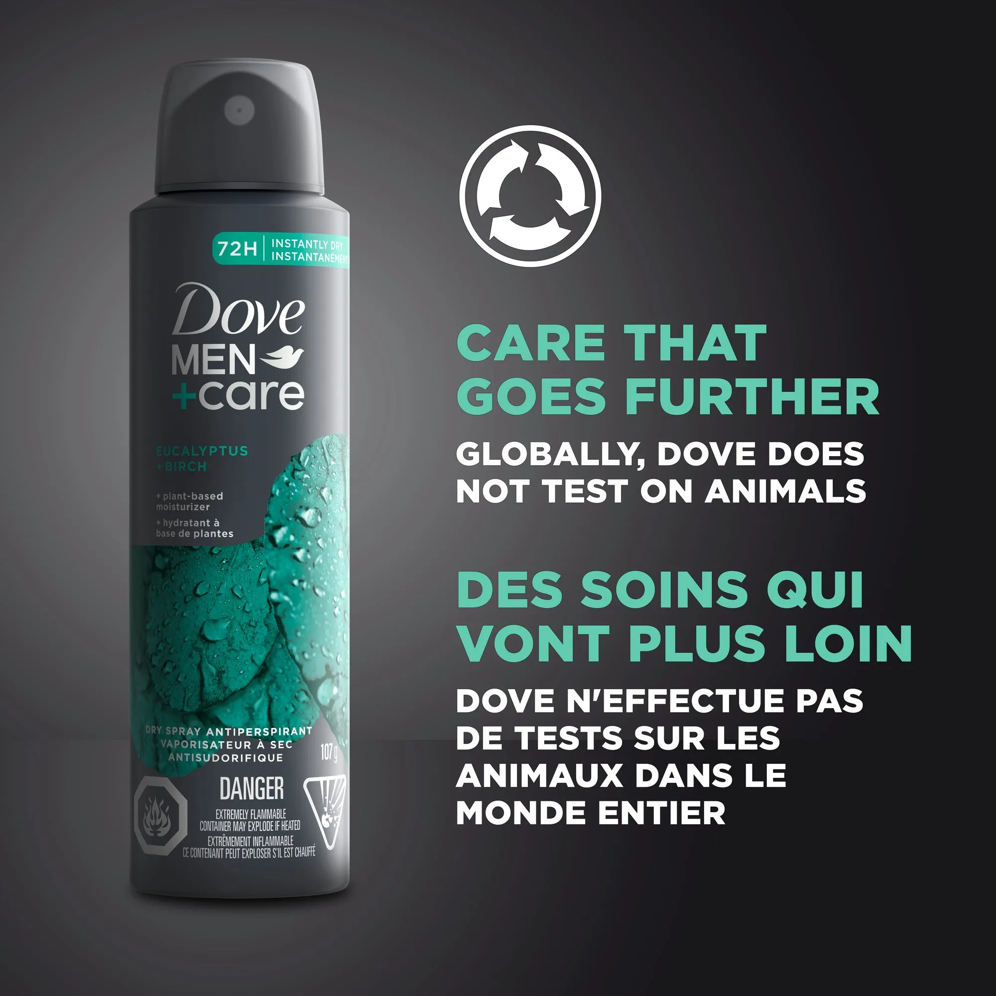 Dove Men Care Eucalyptus   Birch Dry Spray Antiperspirant