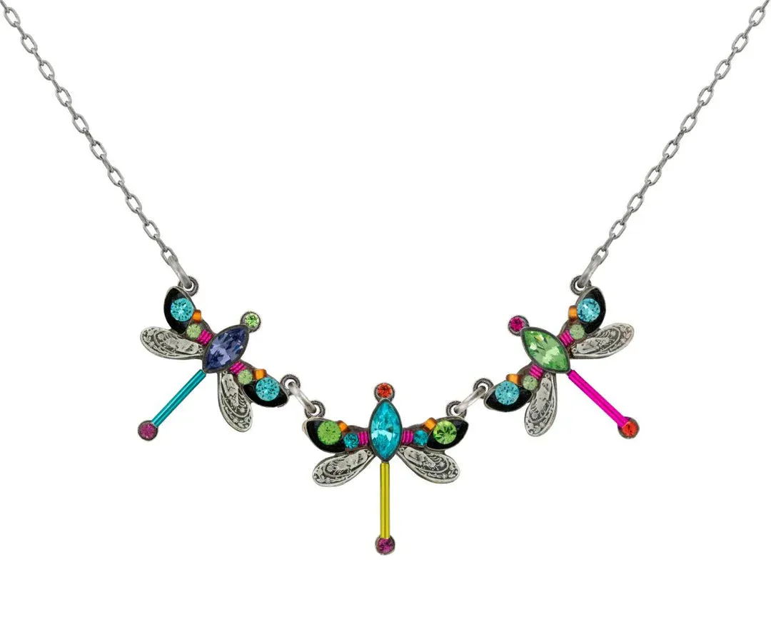 Dragonfly Necklace-Multicolor