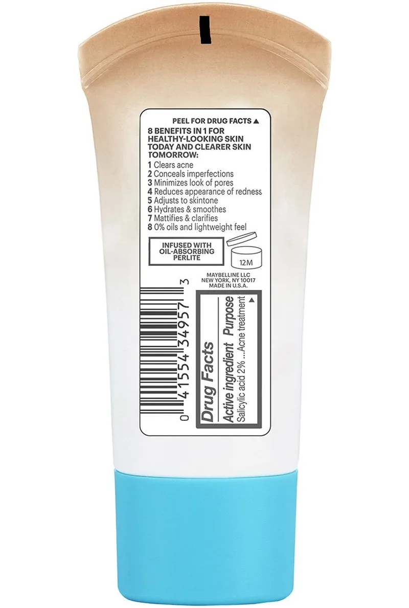 Dream Pure Skin Clearing BB Cream, 8-In-1 Skin Perfecting Beauty Balm with 2% Salicylic Acid, Sheer Tint Coverage, Oil-Free, Medium, 1 Count