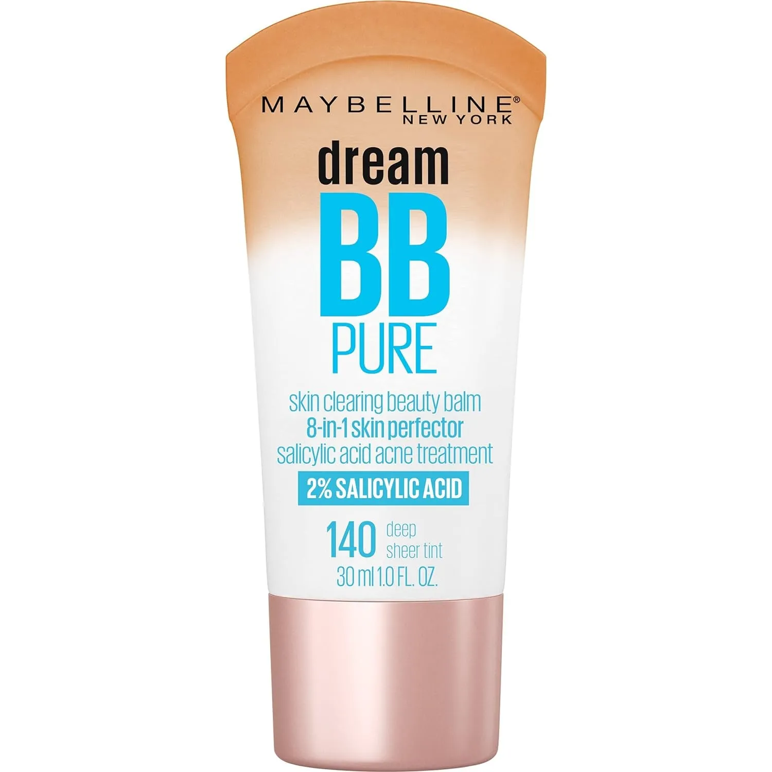 Dream Pure Skin Clearing BB Cream, 8-In-1 Skin Perfecting Beauty Balm with 2% Salicylic Acid, Sheer Tint Coverage, Oil-Free, Medium, 1 Count