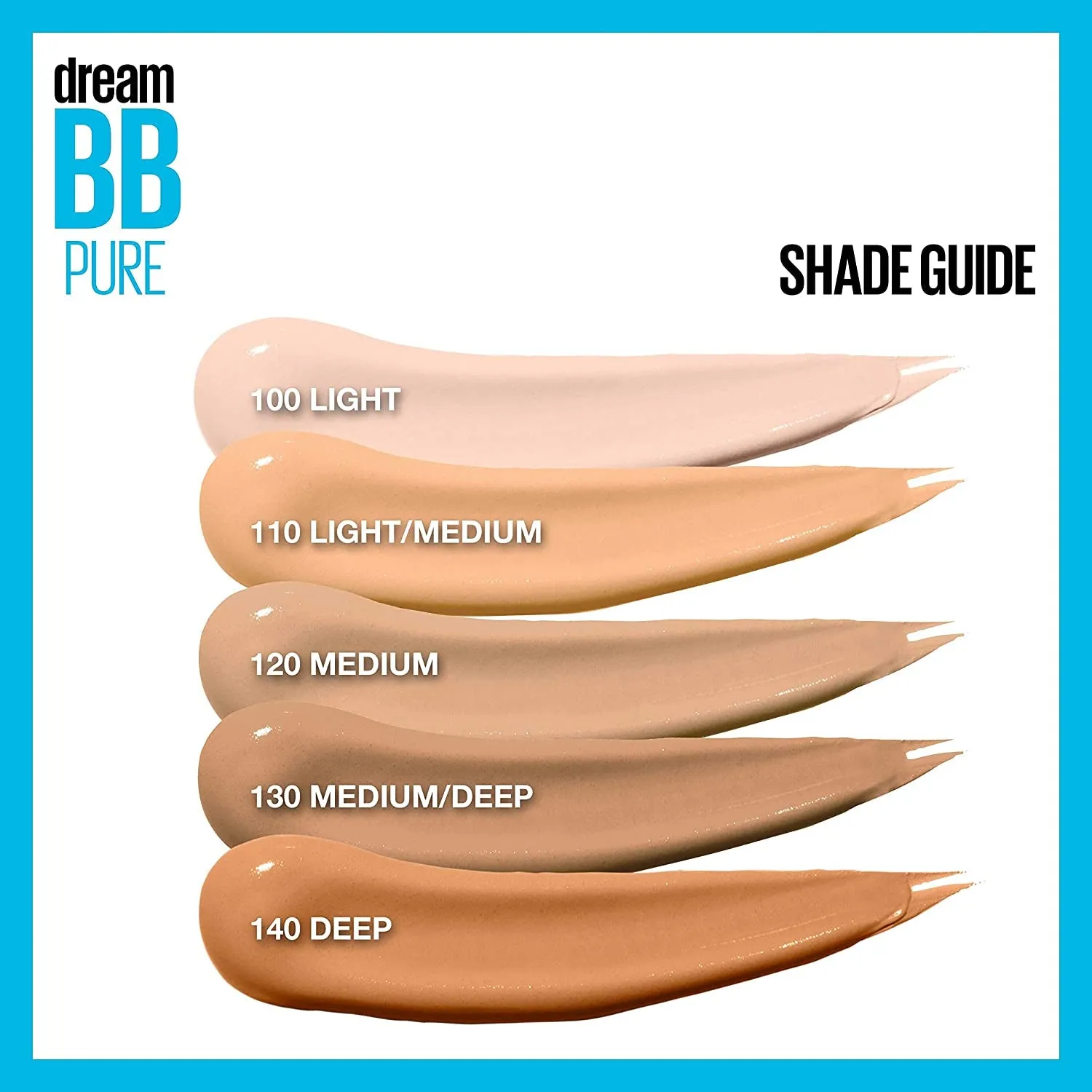 Dream Pure Skin Clearing BB Cream, 8-In-1 Skin Perfecting Beauty Balm with 2% Salicylic Acid, Sheer Tint Coverage, Oil-Free, Medium, 1 Count