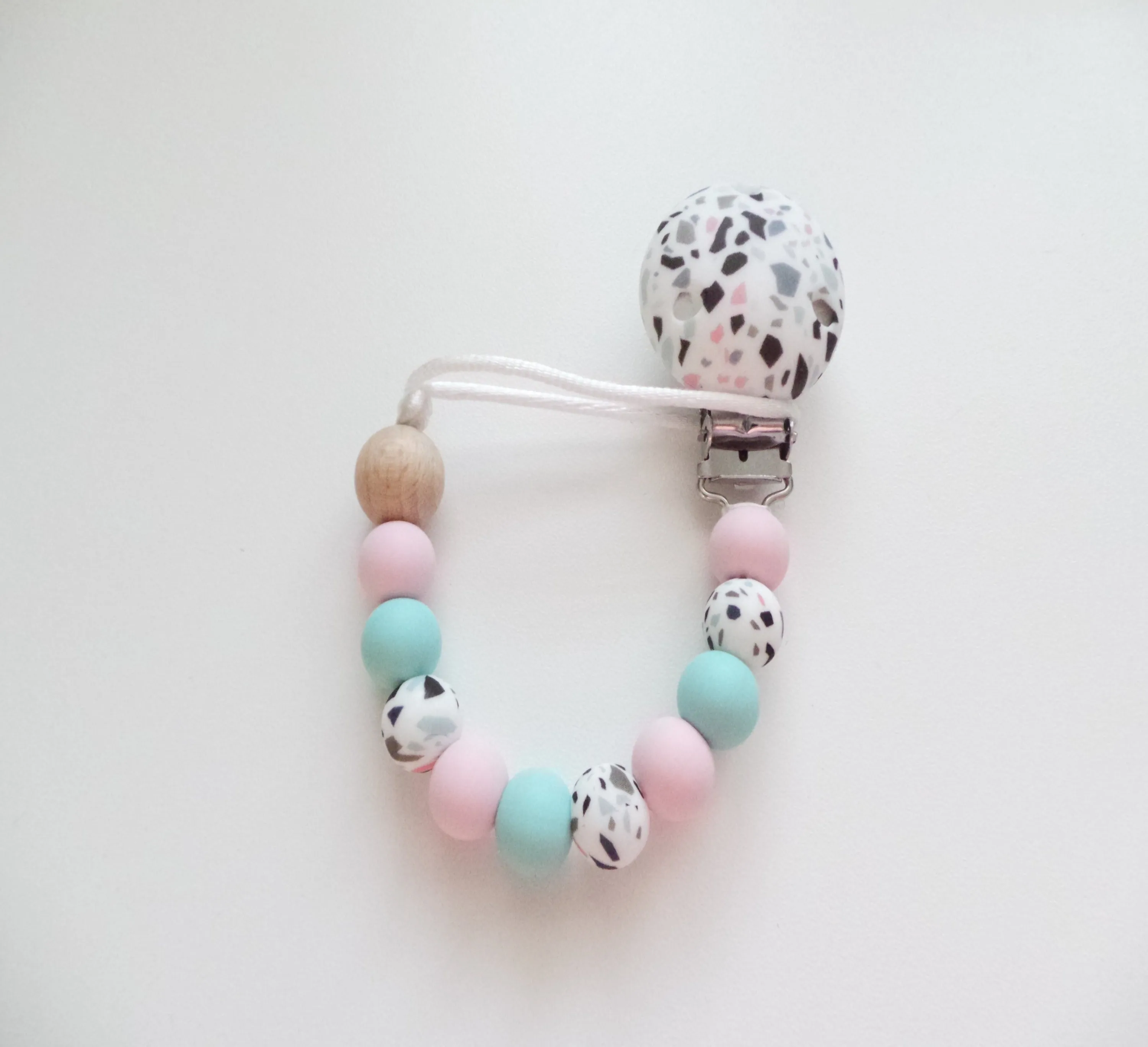 Dummy clip - Pink, Mint & Terrazzo