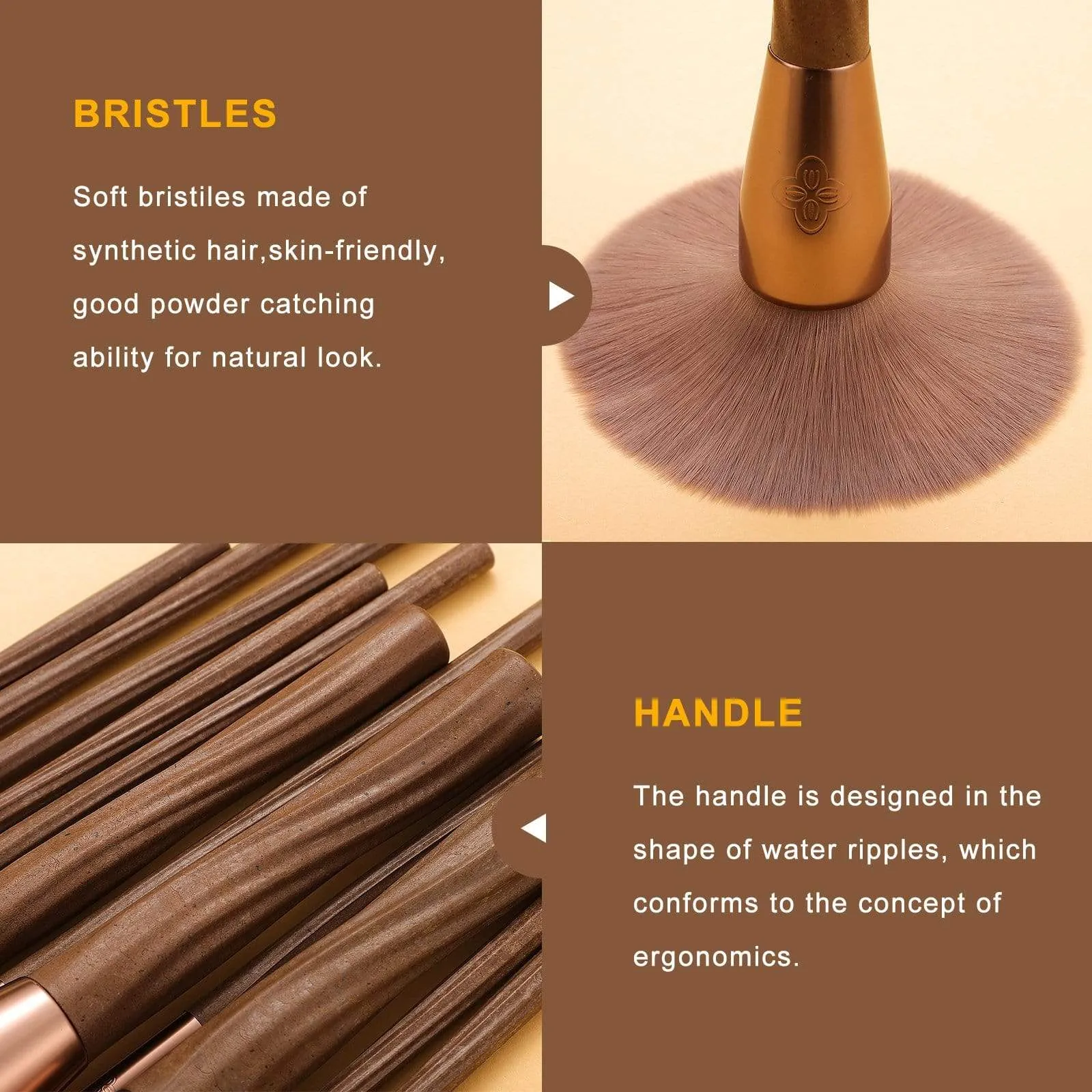 EigshowBeauty  Ecopro 12 PCS Coffee Makeup Brush Kit