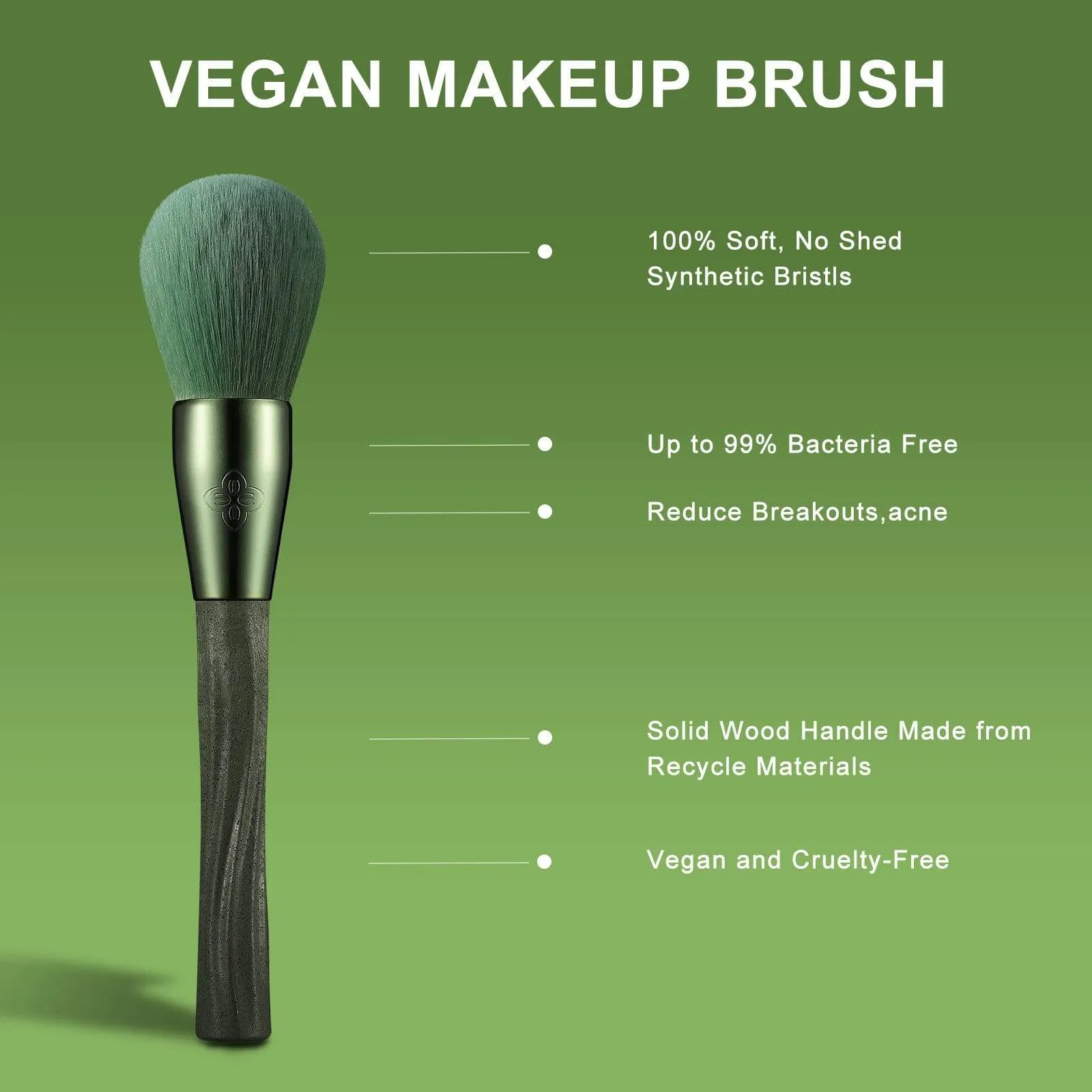EigshowBeauty Ecopro 12 PCS Tea Makeup Brush Kit
