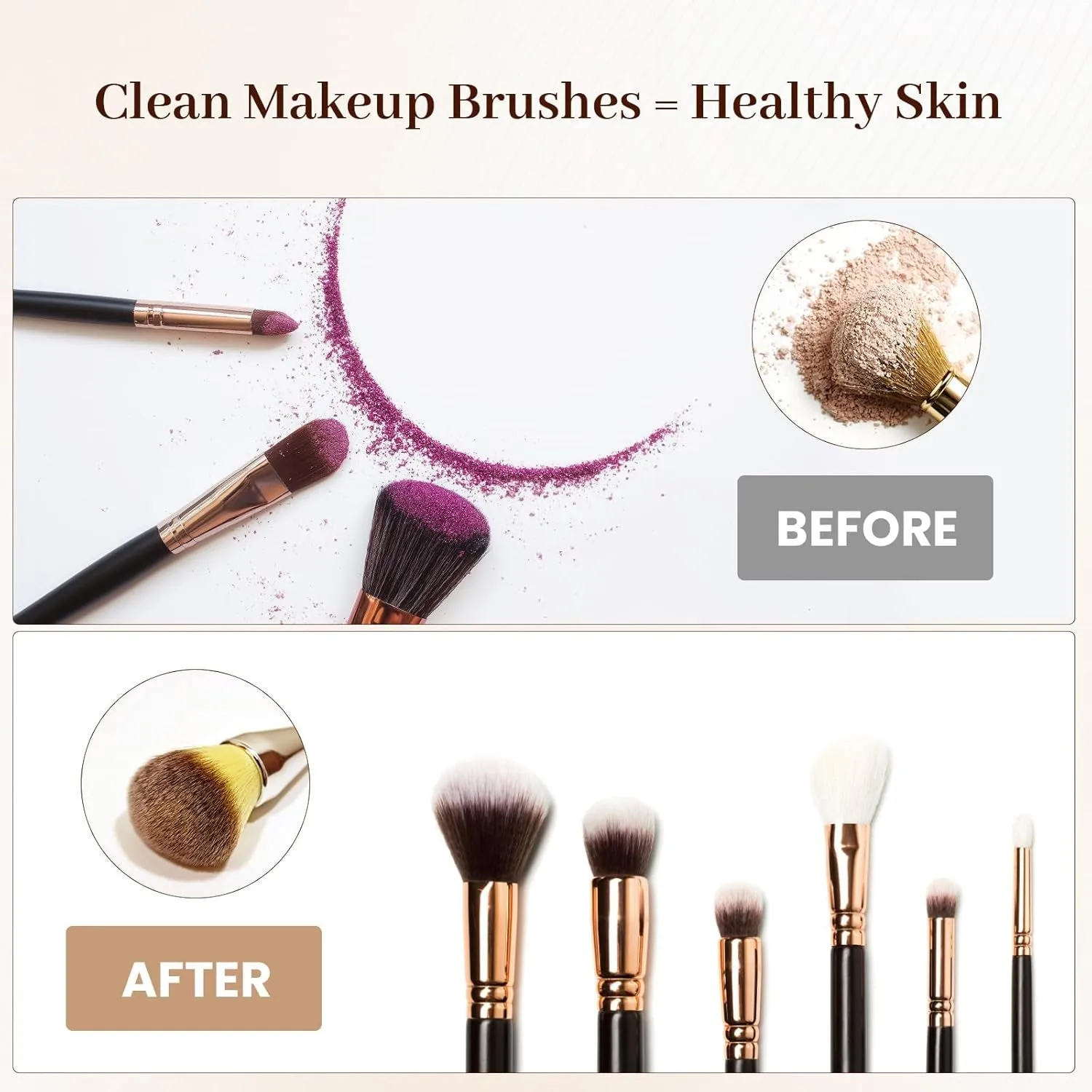 Electric Makeup Brush Cleaner Machine - Ultra Fast USB Make up Brush Washer and Dryer - Automatic Cosmetic Brush Cleanser Tool Clean and Dry in Seconds for Beauty Women, Girls (Black)