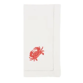 Embroidered Cotton Hemstitch 20" Napkins
