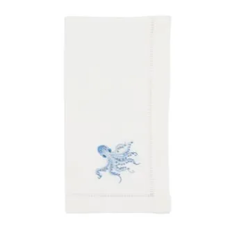 Embroidered Cotton Hemstitch 20" Napkins