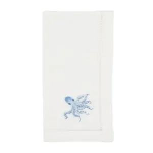 Embroidered Cotton Hemstitch 20" Napkins