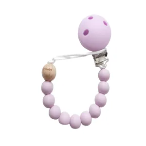 Engraved Name Silicone Dummy clip- Lilac