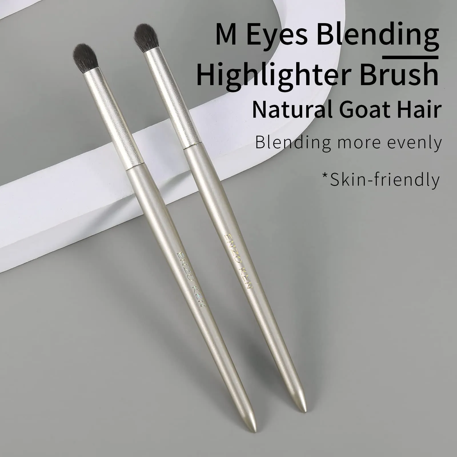 ENZO KEN Natural Goat Hair Eye Shadow Brush, Small Blending Eyeshadow Brush, Eye Shadow Blending Brush, Eye Blending Brush, Small Nose Contour Brush, Eyeshadow Blending Brush, Single Eye Makeup Brush.