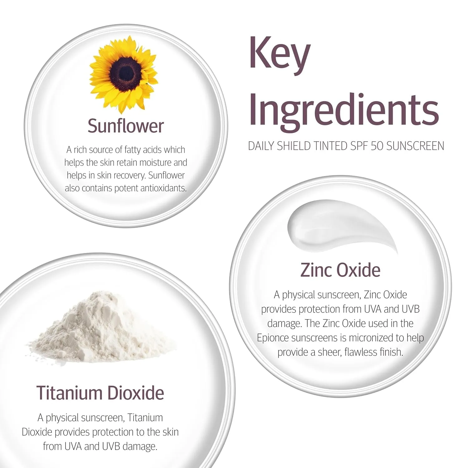 Epionce Daily Shield Tinted SPF 50 Sunscreen - Water Resistant Broad Spectrum UV Protection Facial Sunscreen with Titanium Dioxide & Zinc Oxide, for All Skin Types, Dermatologist Skincare