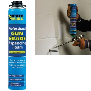 EverBuild Professional Gun Grade Expanding Foam 750ml Quick Setting PU Foam