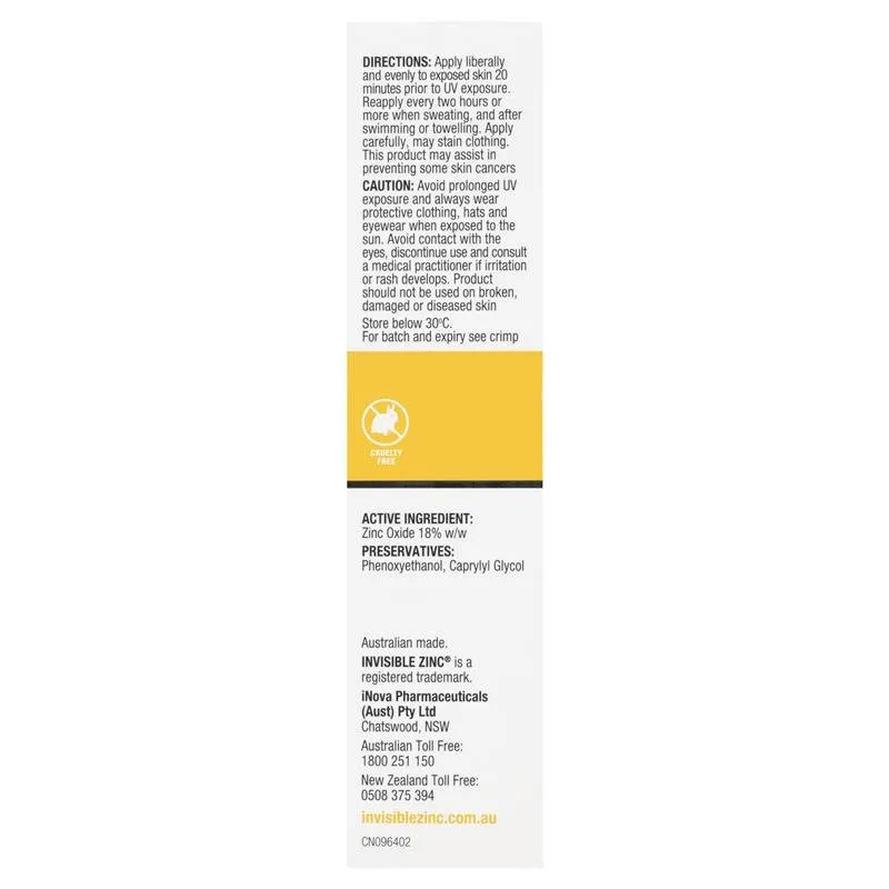 [Expiry: 11/2024] Invisible Zinc Tinted Daywear SPF 30  Light 50g