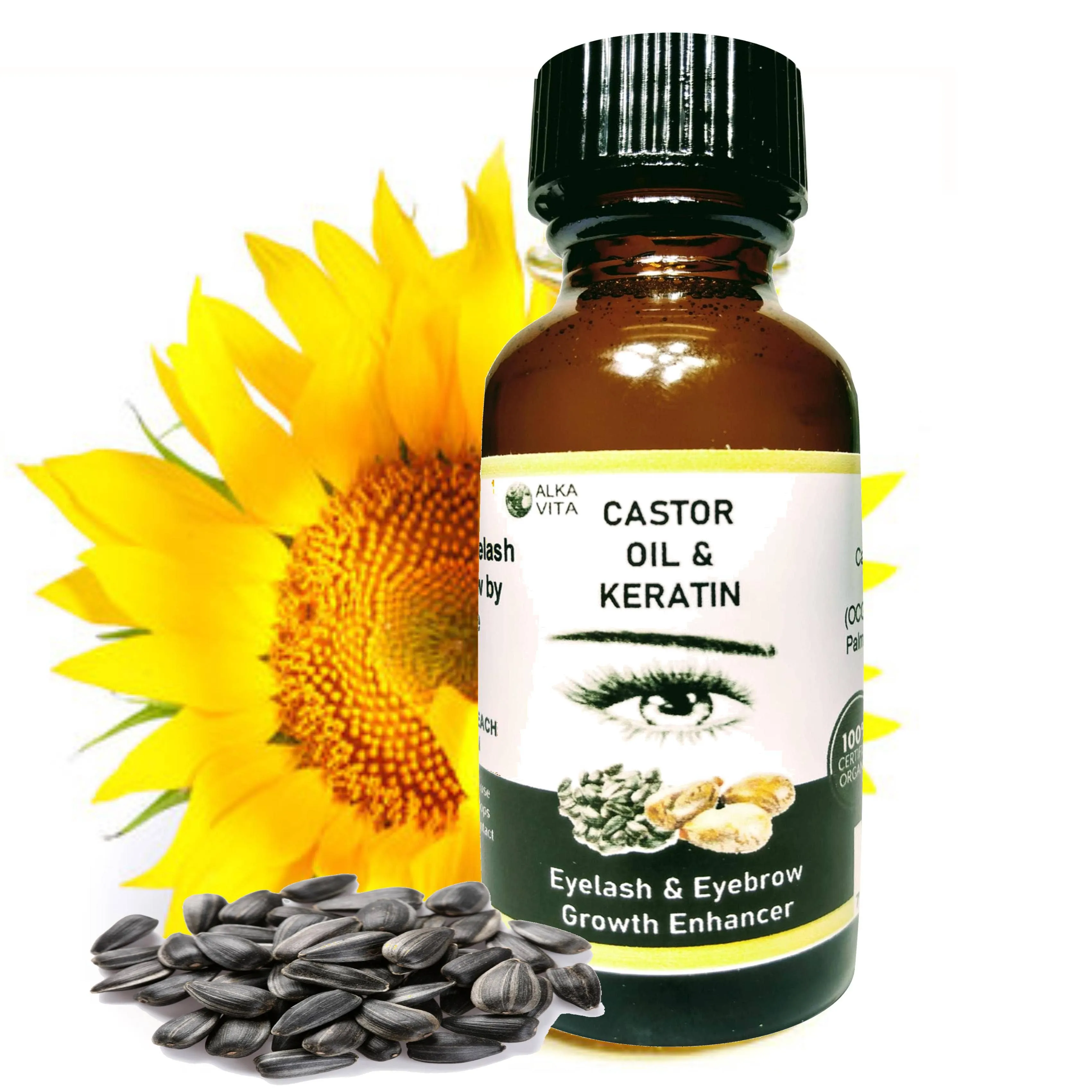 Eyelash & Eyebrow Growth Thickener Keratin & Castor Oil