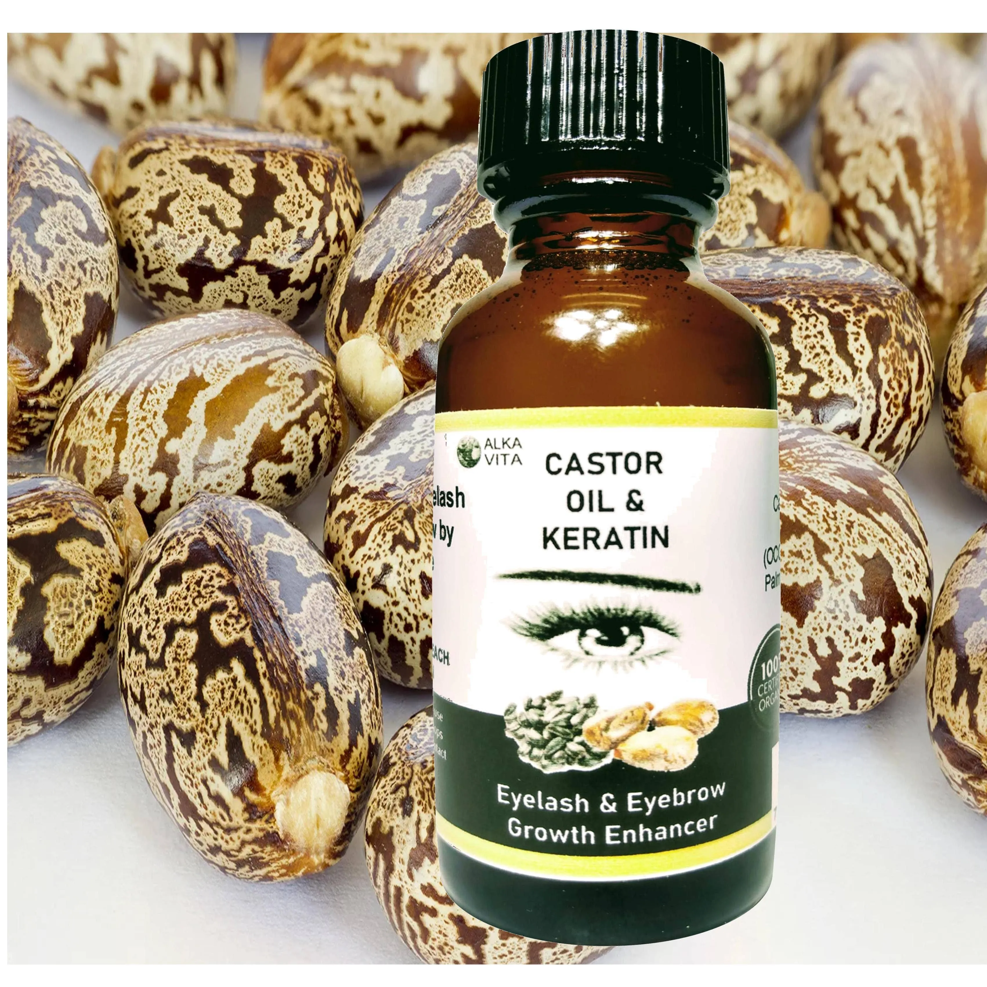 Eyelash & Eyebrow Growth Thickener Keratin & Castor Oil