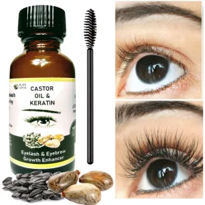 Eyelash & Eyebrow Growth Thickener Keratin & Castor Oil