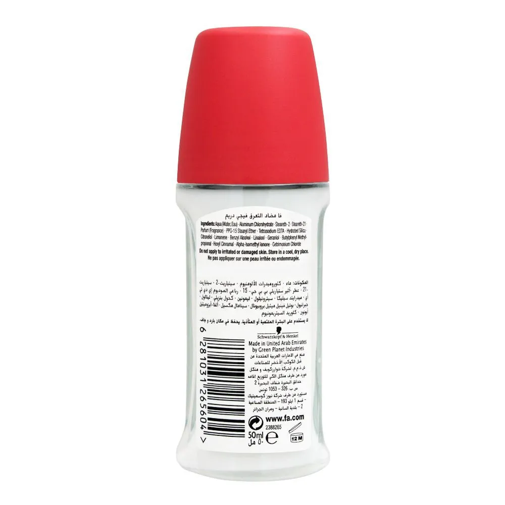 Fa 48H Protection Island Vibes Fiji Dream Watermelon Ylang Ylang Scent Roll-On Deodorant, For Women, 50ml