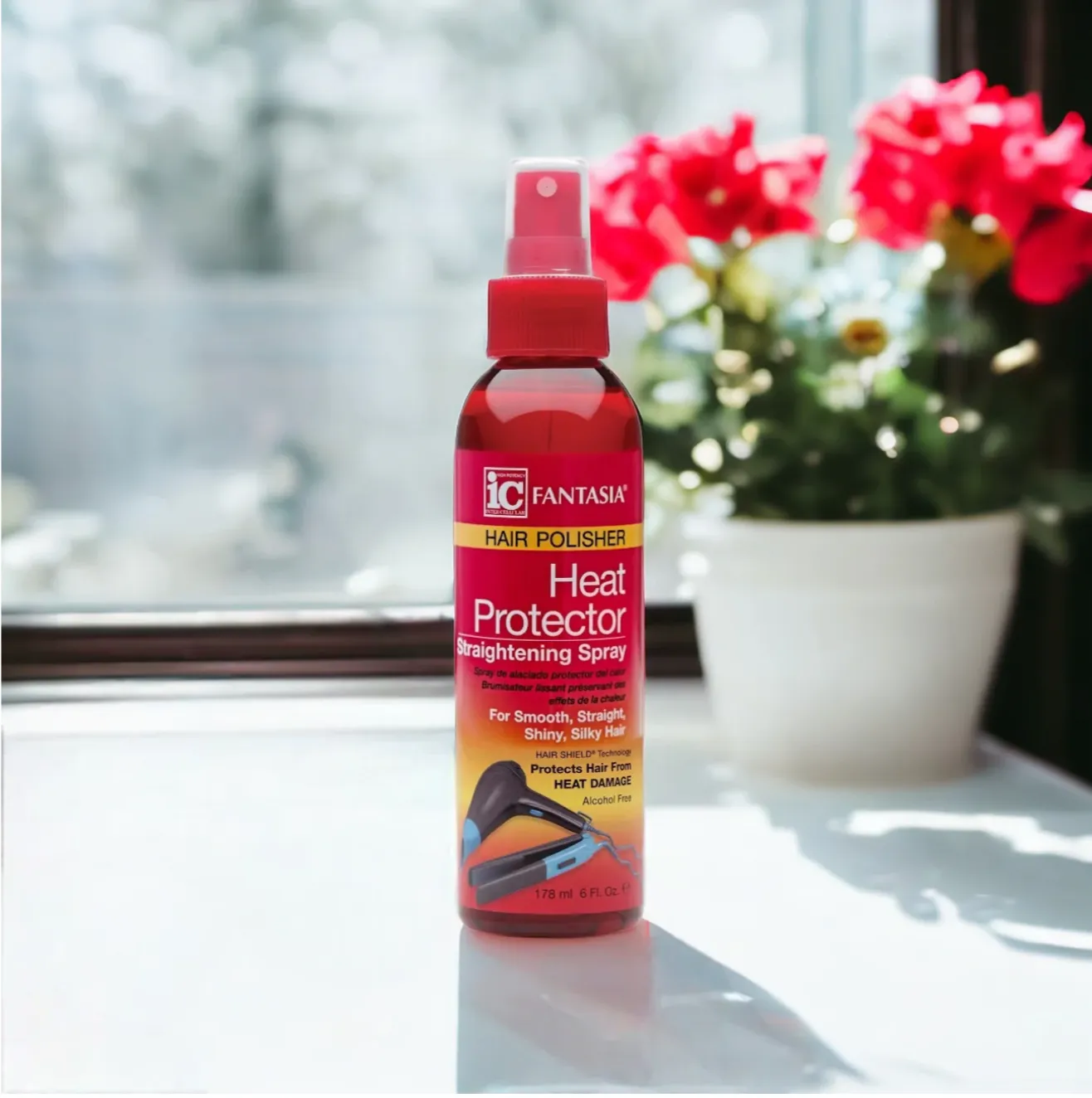 Fantasia IC Hair Polisher Heat Protector Straightening Spray 6oz